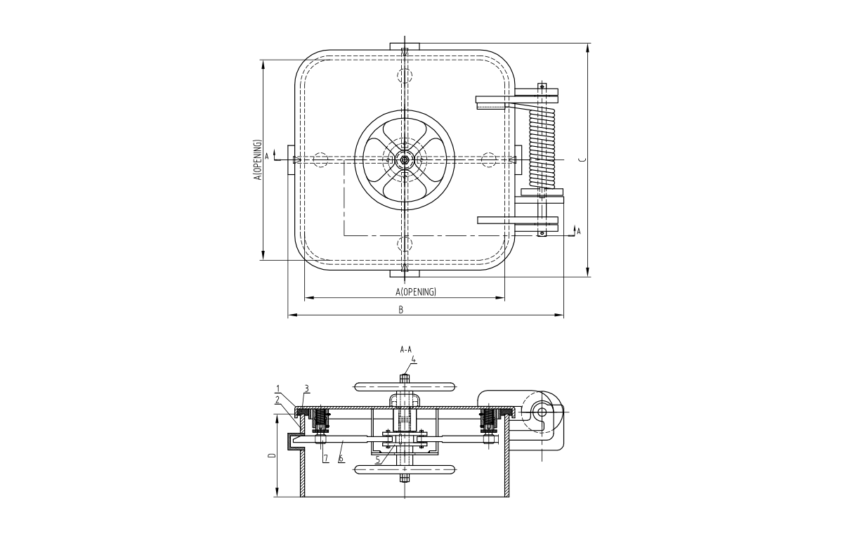 DF-615は、急速に作用する水密ハッチを上げました