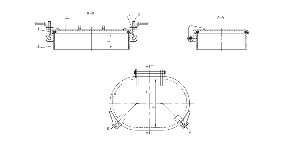 DF-274-5は、船用に2匹の犬の水密ハッチを上げました