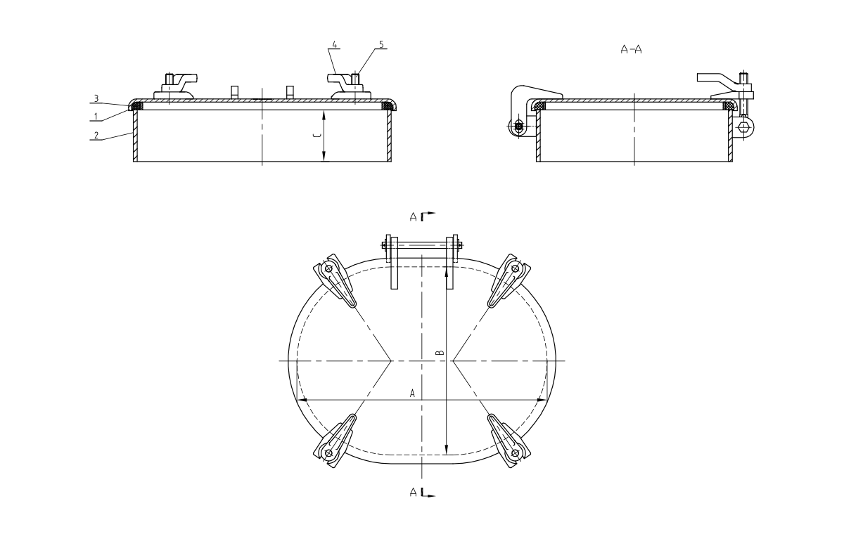 DF-464-5/DF-174-5 4犬の飼育水密集ハッチ